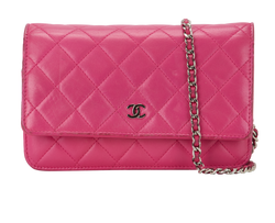 Classic Wallet on Chain, Lambskin, Pink, 19422124, 1*